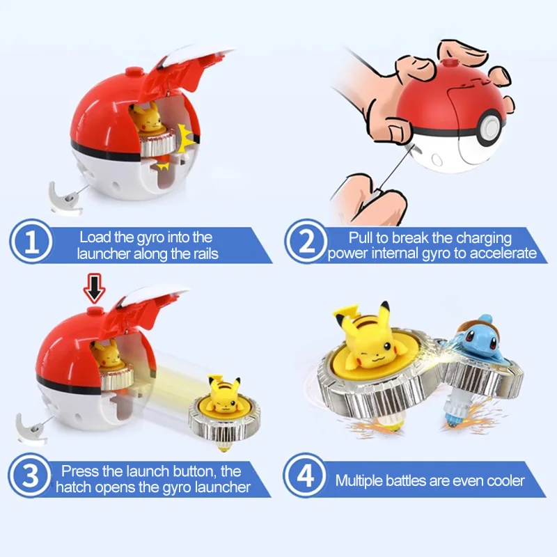 Giroscopio Pokémon Pikachu, Charmander y Squirtle para batallas - imagen 3