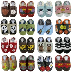 Carozoo zapatos de cuero antideslizantes para primeros pasos bebé