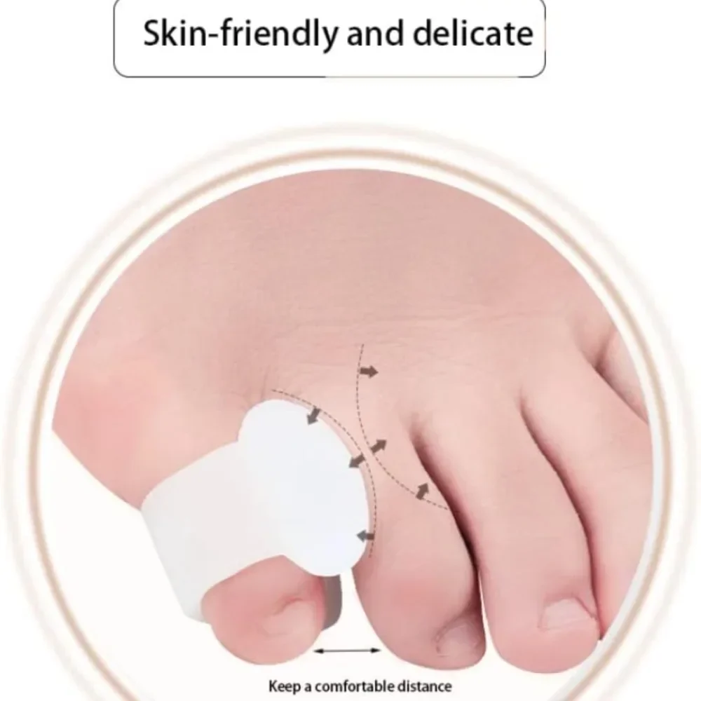Separador de dedos y pies, Protector de Gel para el cuidado del dedo del pie, 2 uds., ortopédico de silicona para juanete, Corrector de Hallux Valgus, espaciador de pedicura, Yoga - imagen 2