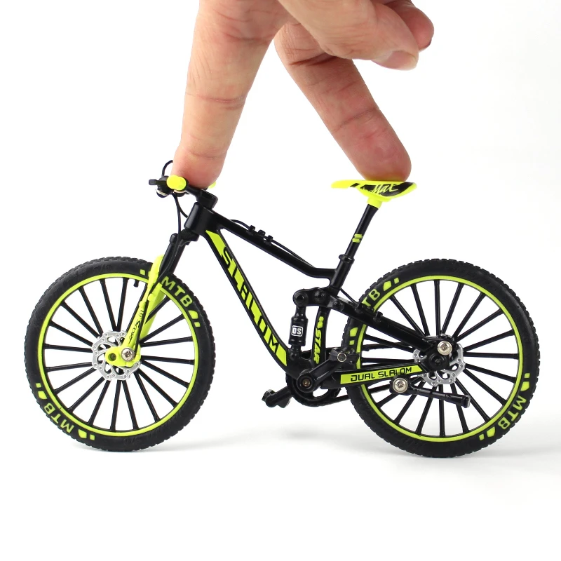 Mini modelo de bicicleta de montaña de aleación de metal fundido a presión para carreras de dedos realistas. Remolque coleccionable para entusiastas de bicicletas de adultos y niños - imagen 4