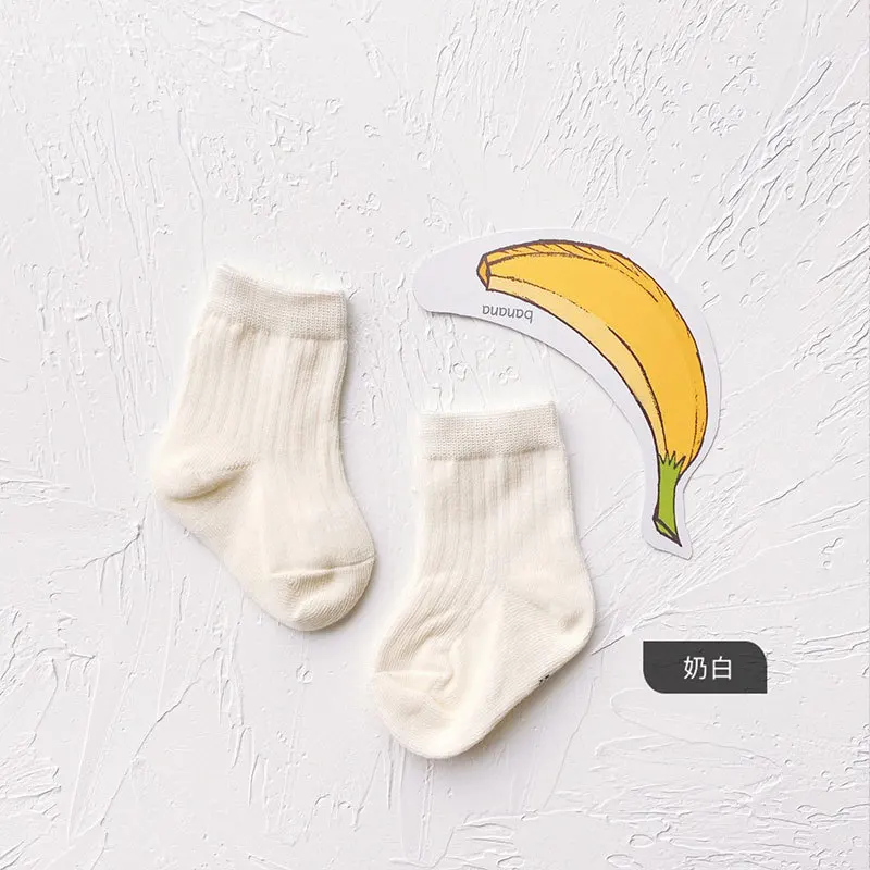 0-6Y New Kids Solid Candy Color Socks 100% Cotton Soft Socks for Boys Girls Slouch Children Infant Toddler Socks - imagen 4