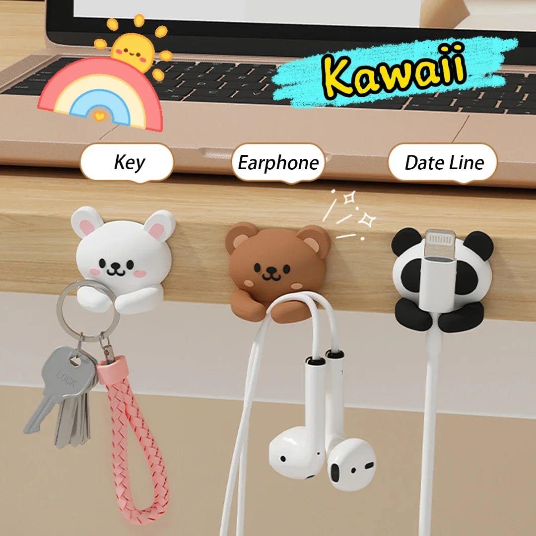 Clips de cables autoadhesivos, organizador de cables ajustable para escritorio, soporte para cables adhesivos, accesorios de gestión de escritorio para el hogar y la Oficina