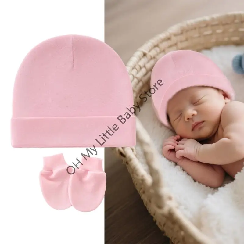 M76C 3 set algodón recién nacidos y guantes algodón opción color múltiple - imagen 3