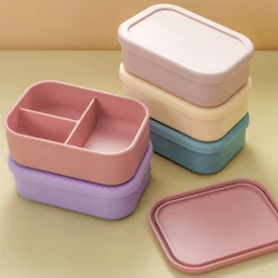 Fiambrera infantil de silicona con tres compartimentos para bebés