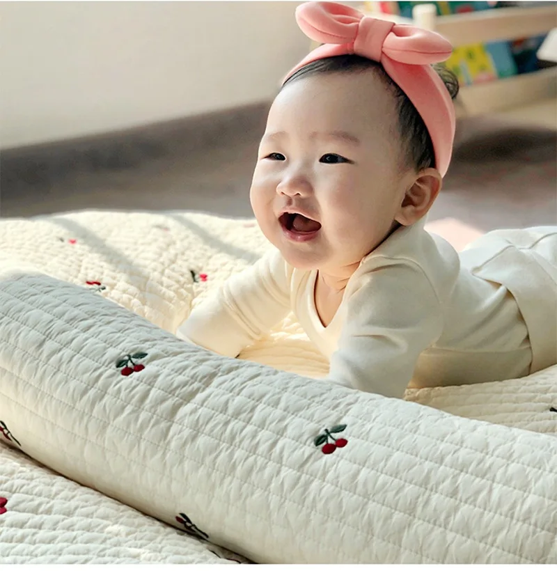 Parachoques acolchado coreano para cama de bebé recién nacido, parachoques para cuna para bebés, Protector de cuna de cama de algodón, accesorios para habitación de bebé - imagen 4