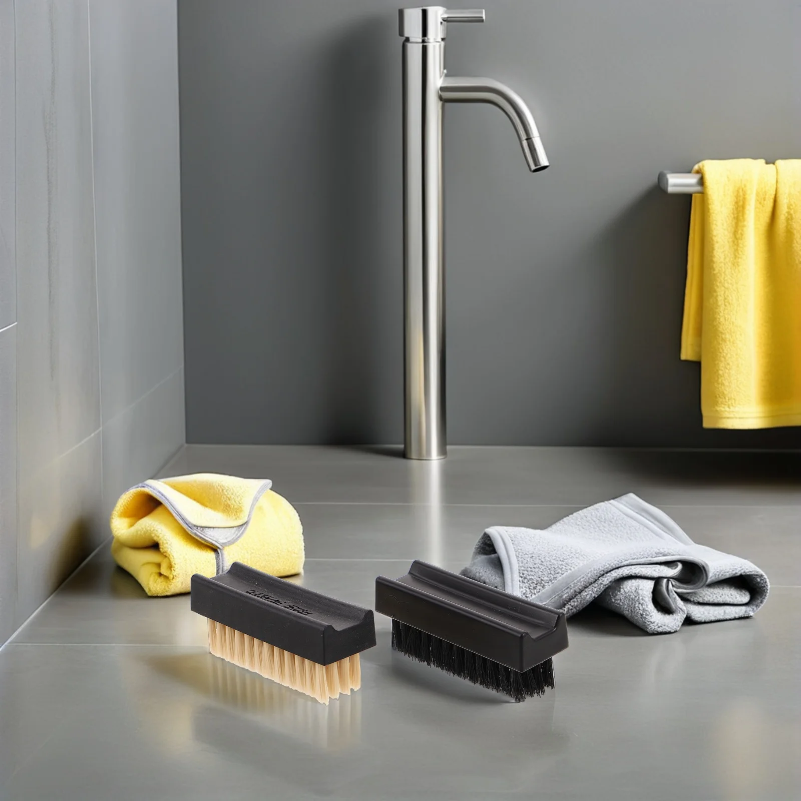 Juego de cepillos multifuncionales para zapatos, aplicador de crin de caballo para zapatillas, botas de gamuza, herramienta de limpieza para el hogar, 4 Uds. - imagen 2