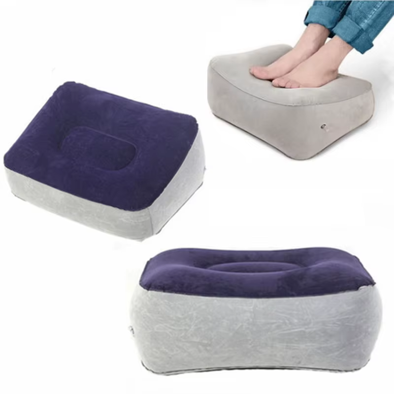 Reposapiés hinchable infantil con cojín ajustable para viajes y hogar - imagen 4