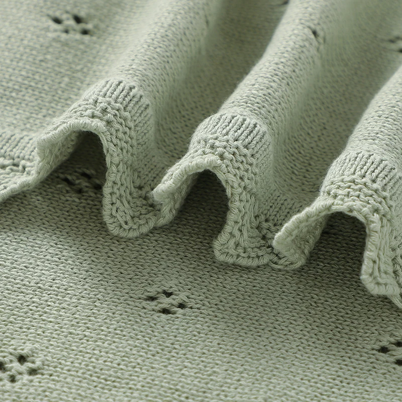 Mantas tejidas para bebé, manta envolvente de algodón de 90x70cm para recién nacido, niño y niña, la mejor comodidad, funda de cama para cochecito Unisex para todas las estaciones - imagen 4