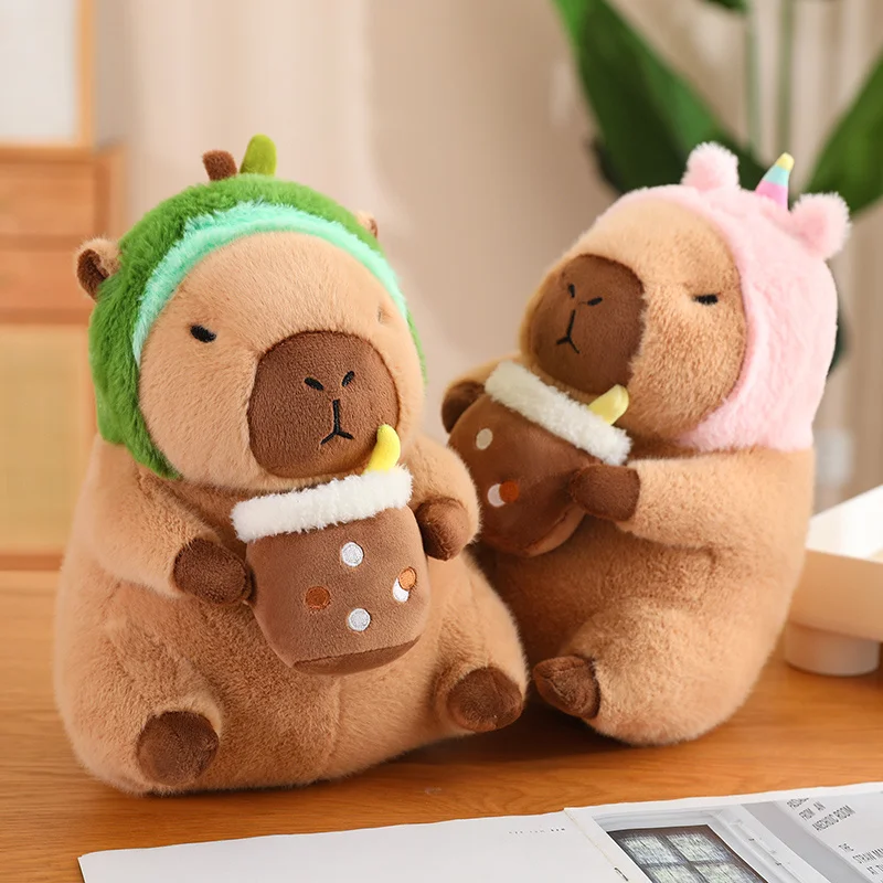 Peluche de capibara kawaii suave, almohada animal infantil regalo - imagen 4