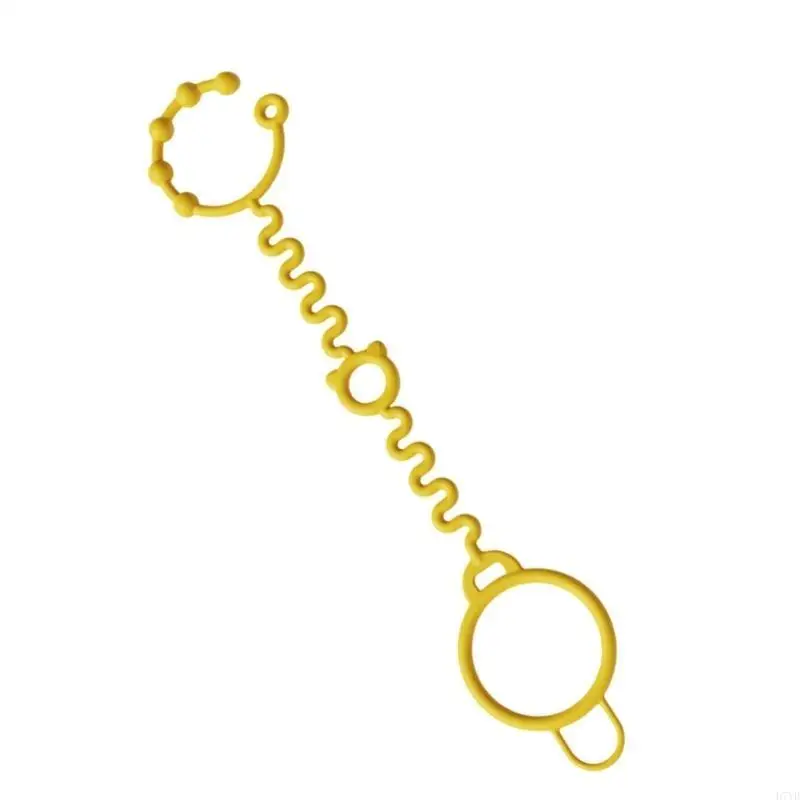 D7YD Correa silicona fácil usar Portavasos a prueba caídas Portavasos ajustable para asegurar biberones y tazas en - imagen 3