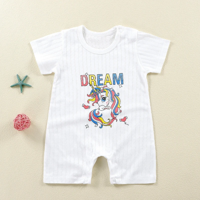 Mameluco de bebé de algodón estampado de verano fresco - imagen 2