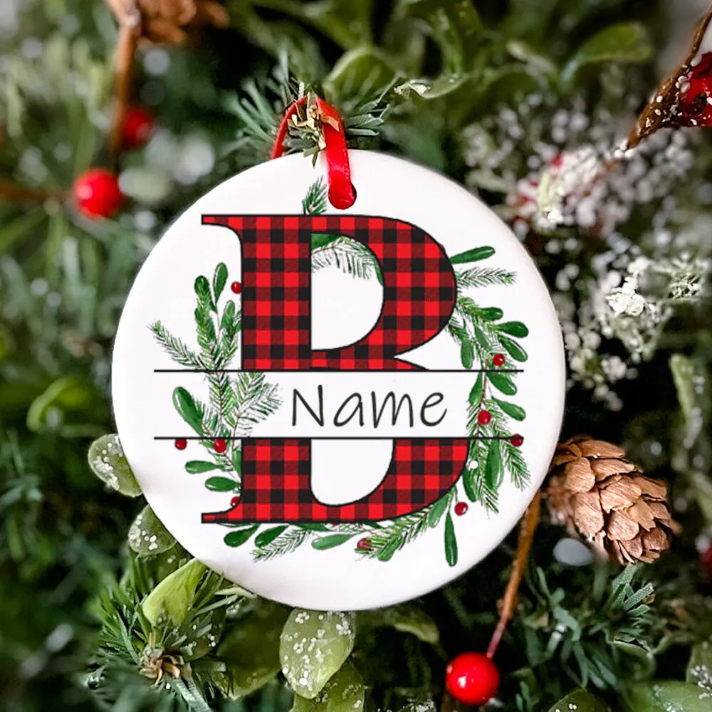 Adorno navideño para bebé con nombre grabado – Recuerdo de Navidad
