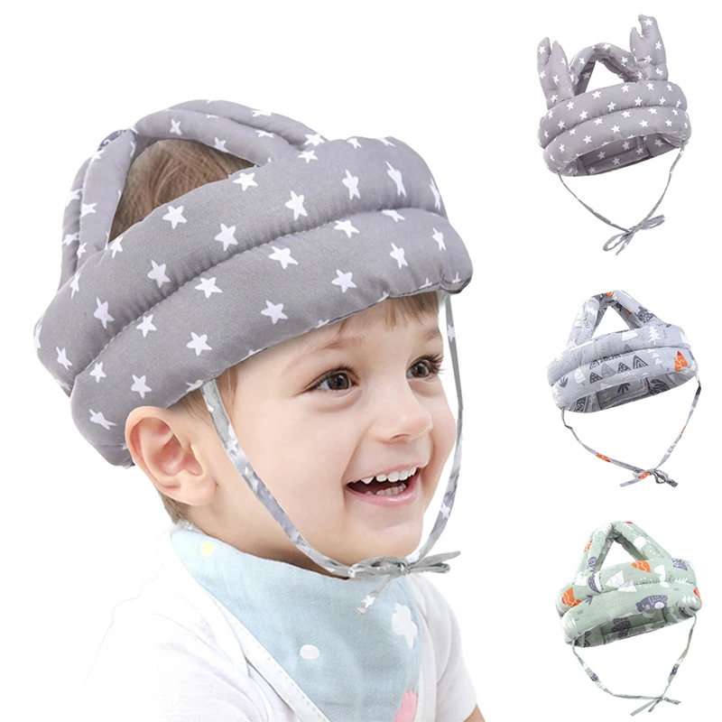 Casco de seguridad ajustable para bebé, protección para la cabeza suave y cómoda, gorro anticolisión para niños pequeños, gorro infantil para el desarrollo de los niños