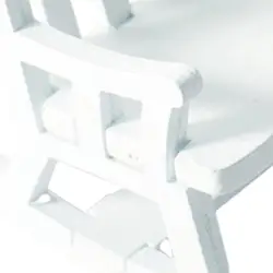 Silla mecedora miniatura de madera para casa muñecas