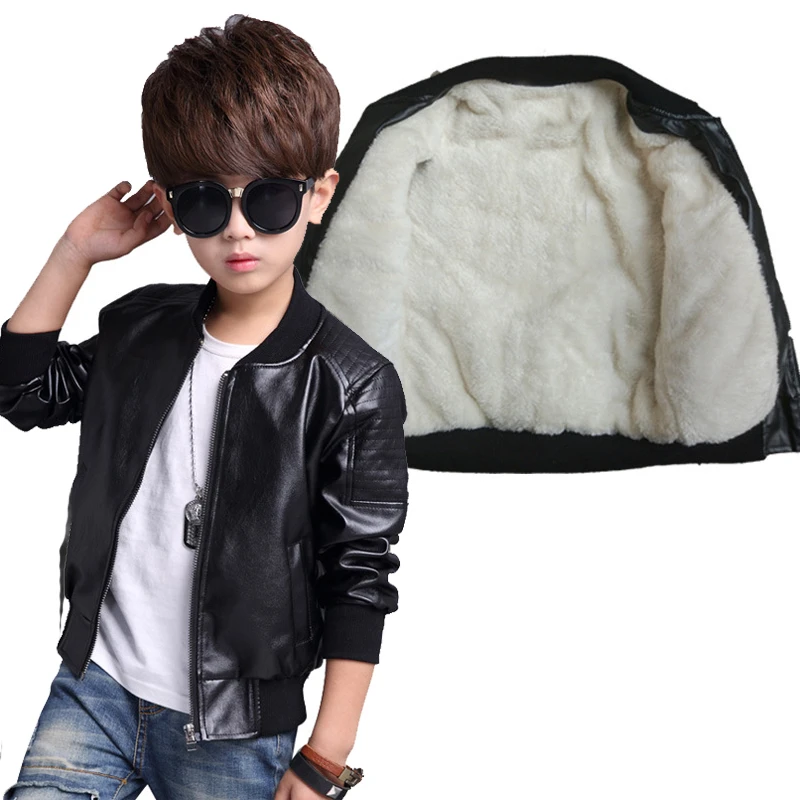 Chaqueta acolchada de polipiel para niños – Cálida con cremallera - imagen 5