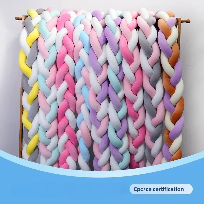 Almohada trenzada de algodón orgánico para cuna de recién nacido - imagen 3