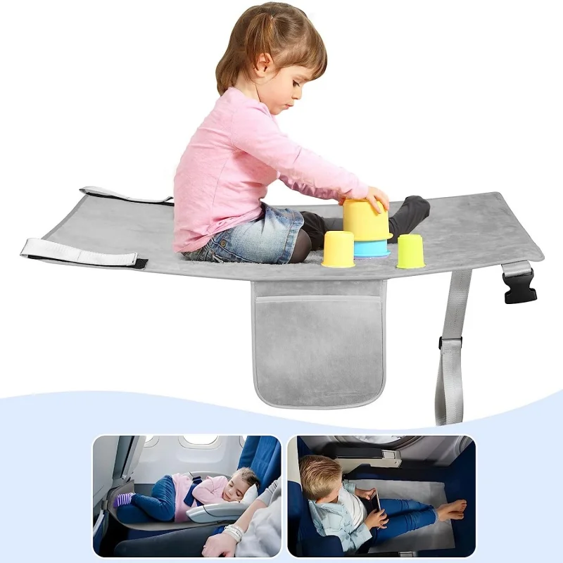 Cama de viaje portátil para niños, avión para bebé, asiento de coche, extensor de hamaca, Pedal de avión - imagen 2