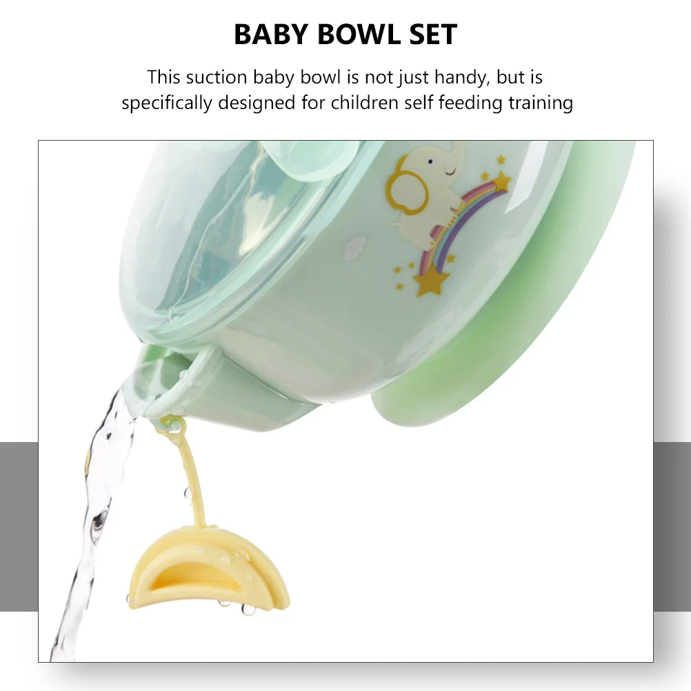 1 Juego de cuenco de succión para alimentación de bebé, diseño de dibujos animados, cuenco de alimentación independiente para entrenamiento de comer para niños pequeños - imagen 5