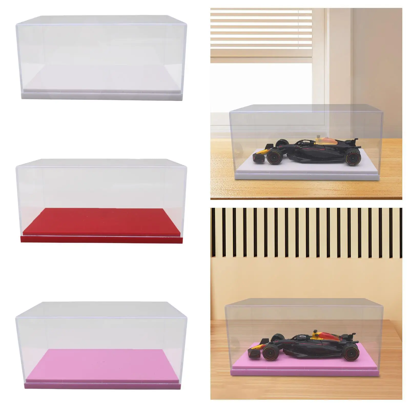 1:43 Diecast Toy Cars Showcase, Acrylic Clear Display Case, Display Stand, Collection Case for Toys Dolls Model Cars Statue