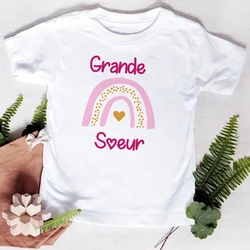 Camisetas a juego hermano y hermana arcoíris manga corta