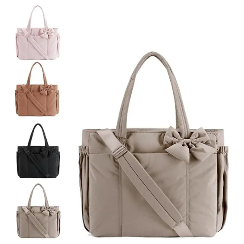 Bolso infantil de algodón con lazo – Bolsa grande para niño y niña - imagen 3