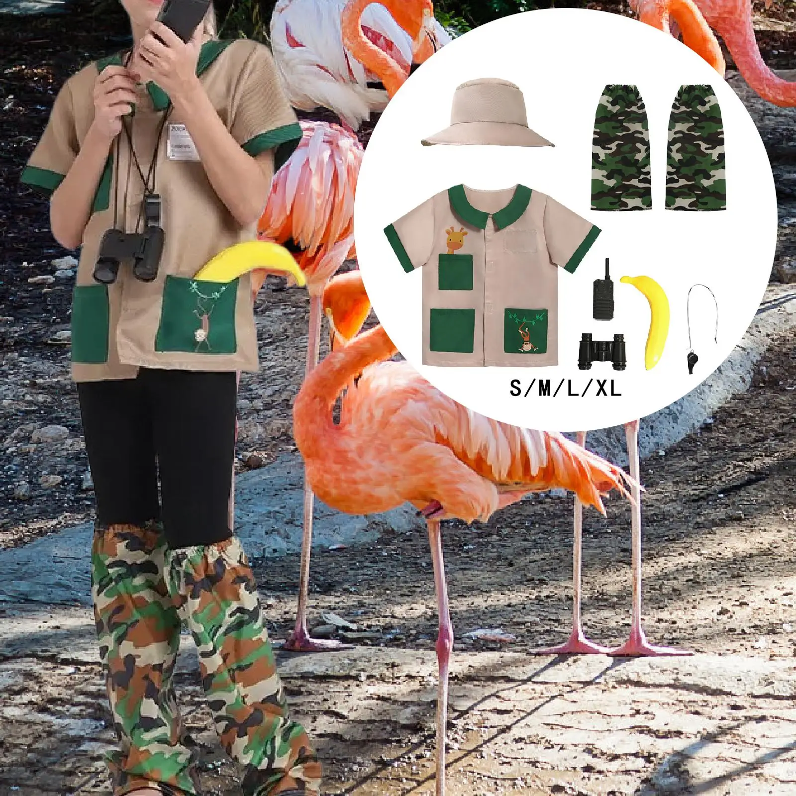 Kids Explorer Costume Set Camping Gear Exploration Zoo Outdoor Adventure Kit for Kids Camping Boys Girls Fishing Birthday Gift