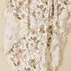 Manta arrullo de muselina floral para bebé