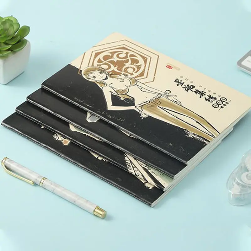 12 Uds. Conjunto de cuaderno de Anime A5 de una pieza, cubierta suave, diario de oficina, Bloc de notas, papelería para estudiantes, Bloc de notas de escritura artística de 36 páginas, nuevo - imagen 5