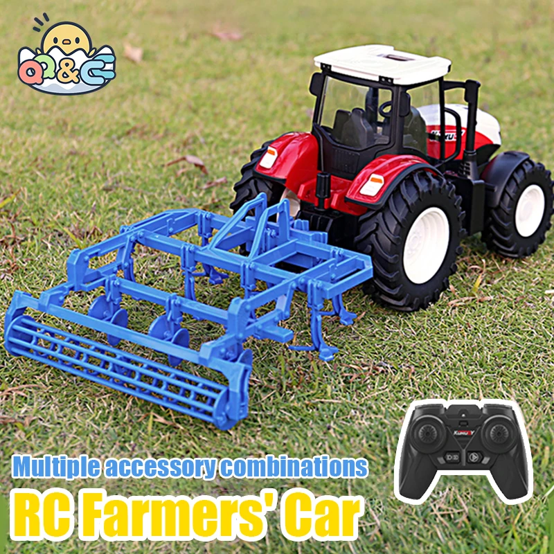 Tractor agrícola con remolque RC – Juguete control remoto 2.4G para niños - imagen 2