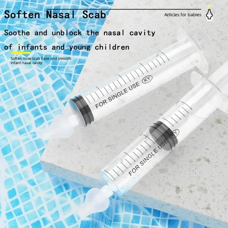 Tubo de aguja para limpieza de nariz de bebé, 2 unidades/caja de 20/ML, aspirador Nasal para el cuidado del bebé, limpiador Nasal para rinitis, limpiador de nariz para bebé - imagen 3