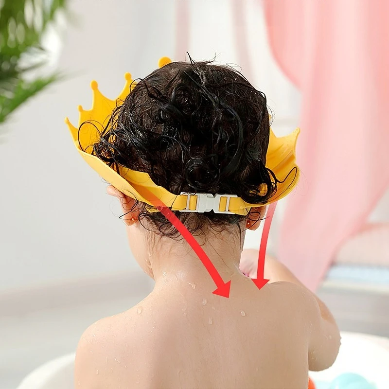 Gorro de baño con corona de silicona impermeable para bebé - imagen 5