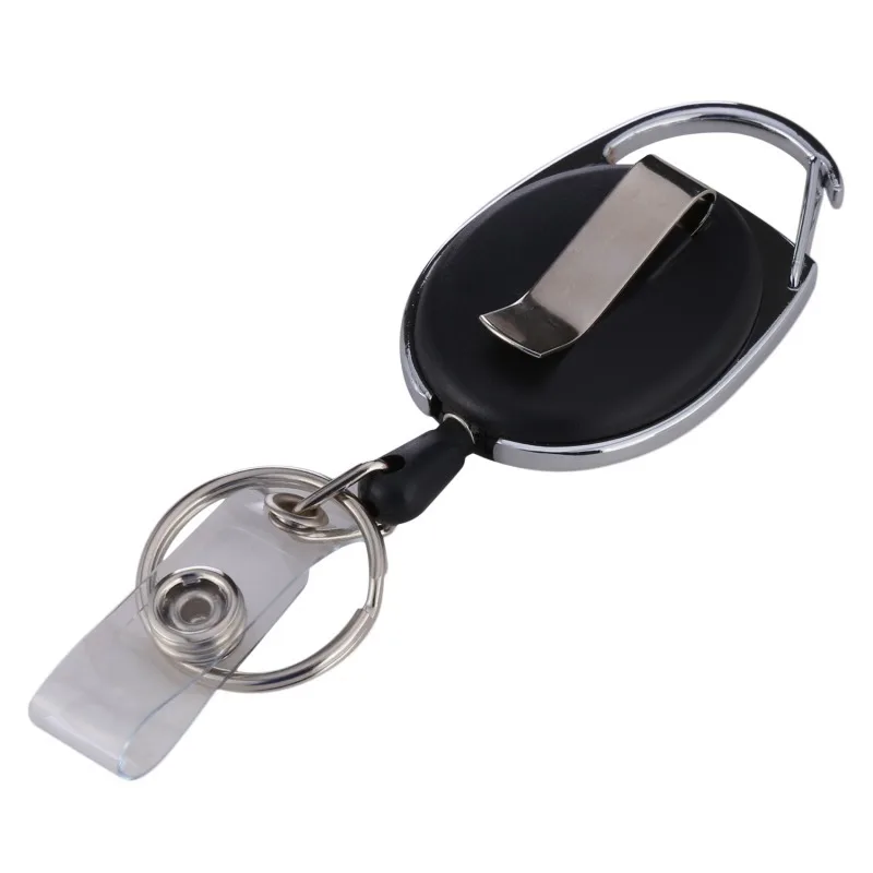 Soporte de carrete de insignia para tarjeta de identificación, fácil de tirar, para enfermera, estudiante, soporte de insignia retráctil, pecho de exposición, tarjeta de oficina, 1 ud.