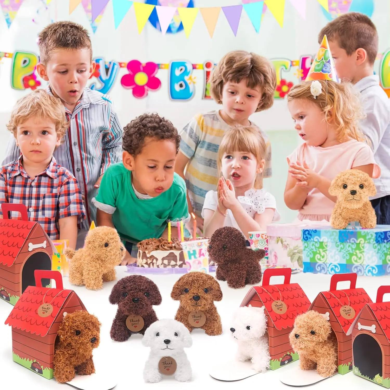 Peluche de caniche suave para niños