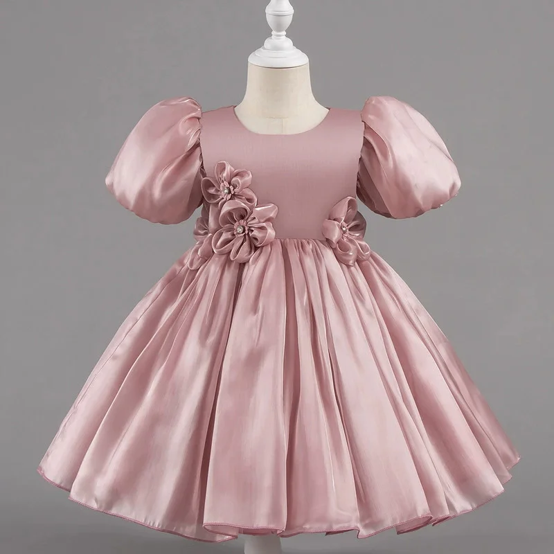 Vestido de bebé tutú con manga burbuja para fiesta elegante - imagen 5