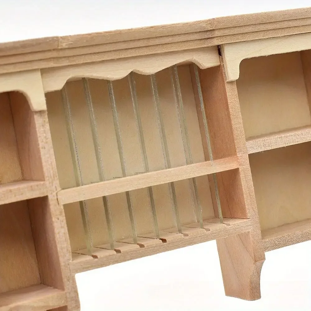 Gabinete colgante madera para casa muñecas con estantes exhibición - imagen 5