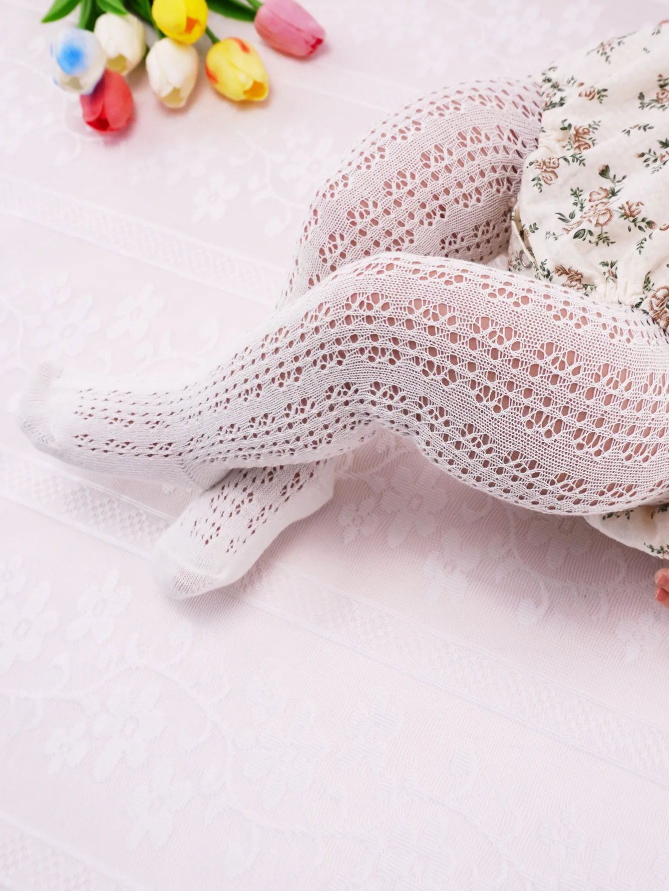 Medias con lazo hueco para niños, pantalones de malla para niñas, pantimedias delgadas de Ballet para bebés, estilo español, novedad de verano - imagen 5