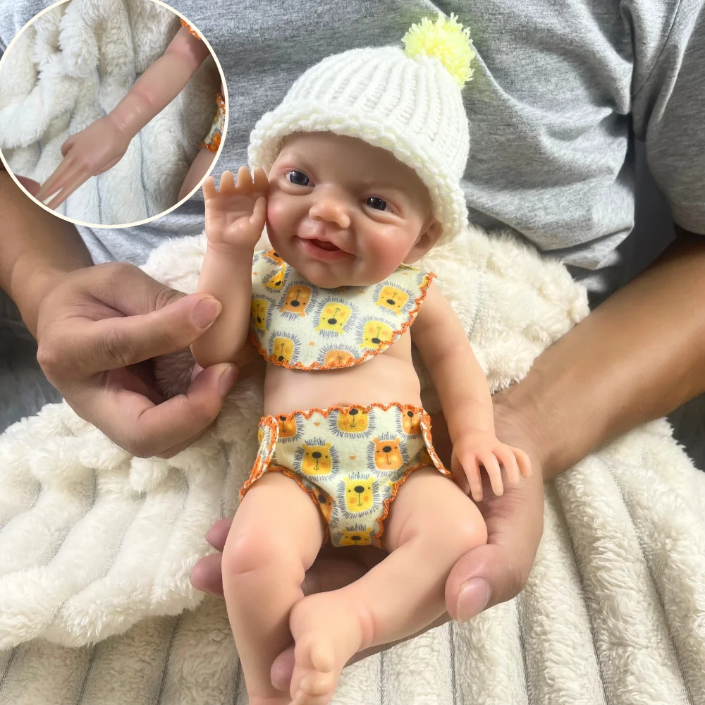 Muñeca Reborn de cuerpo completo de silicona de 13 pulgadas, muñeca lavable de Charlie para niño o niña, regalo de cumpleaños y Navidad para recién nacido de silicona suave - imagen 3