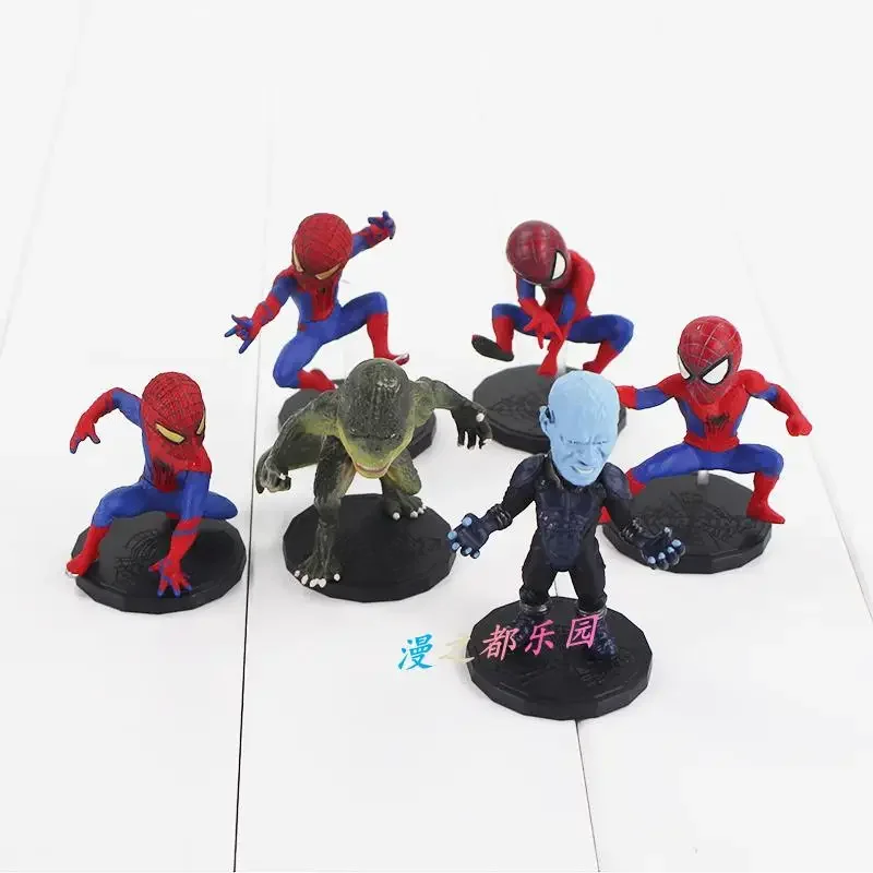 Figura de acción genuina The Avengers Spider-man 6 adornos de escritorio muñeca decoración modelo Juguetes - imagen 5