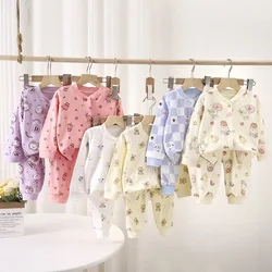 Conjunto de Pijama de Algodón para Niños y Bebés – Manga Larga