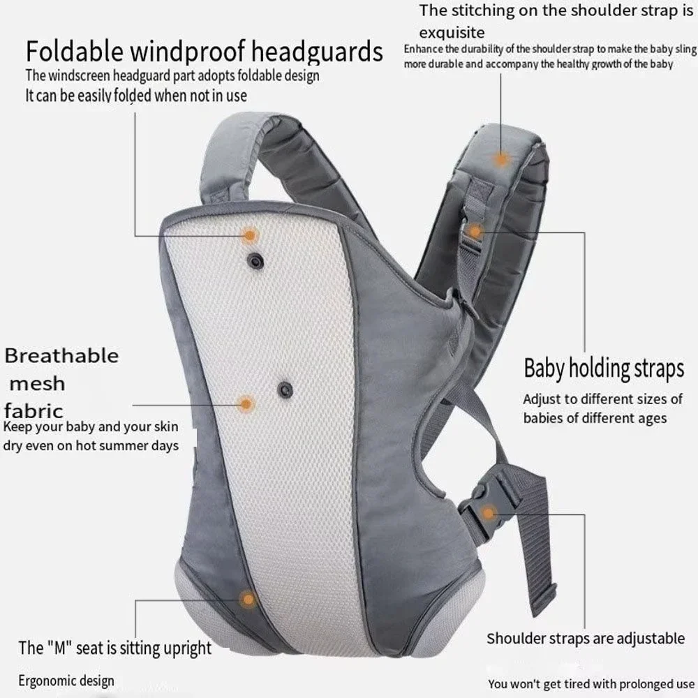 Portabebés envolvente, bolsa portátil para bebé, portabebés para bebé, portabebés para recién nacido, mochila para niño, eslinga infantil ajustable, bolsas transpirables para niño - imagen 4