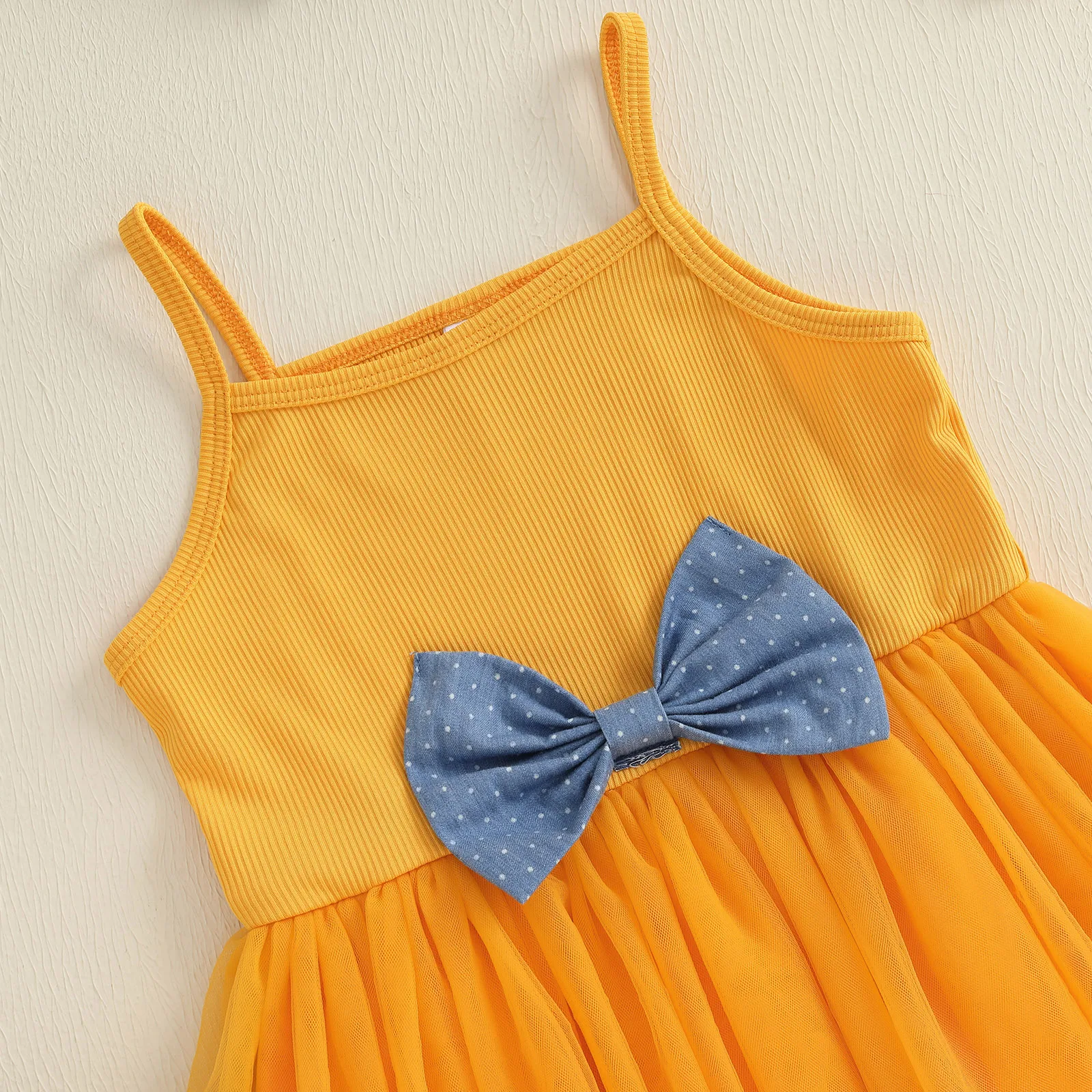 Tregren Vestido Halloween niña – tirantes finos tul estampado calabaza - imagen 5