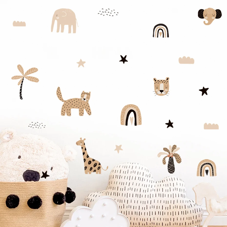 Pegatinas de pared arcoíris bohemio para habitación infantil - imagen 3