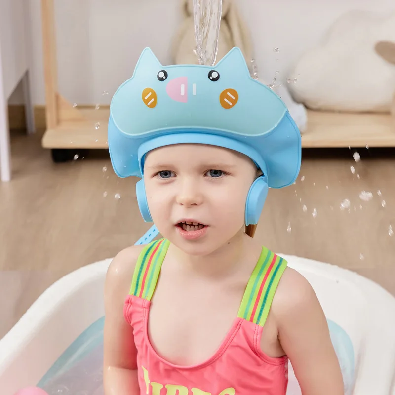 Gorro de baño impermeable para bebé – Protección auditiva suave - imagen 4