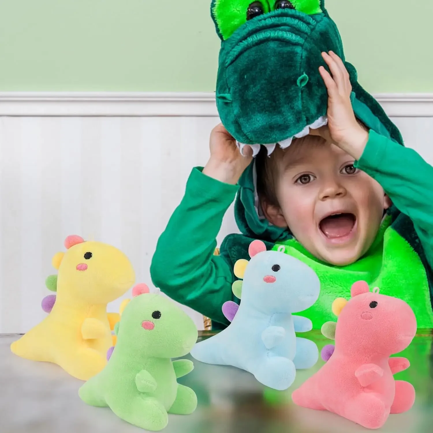Llavero peluche de dinosaurio suave para niños – Juguete tierno - imagen 2