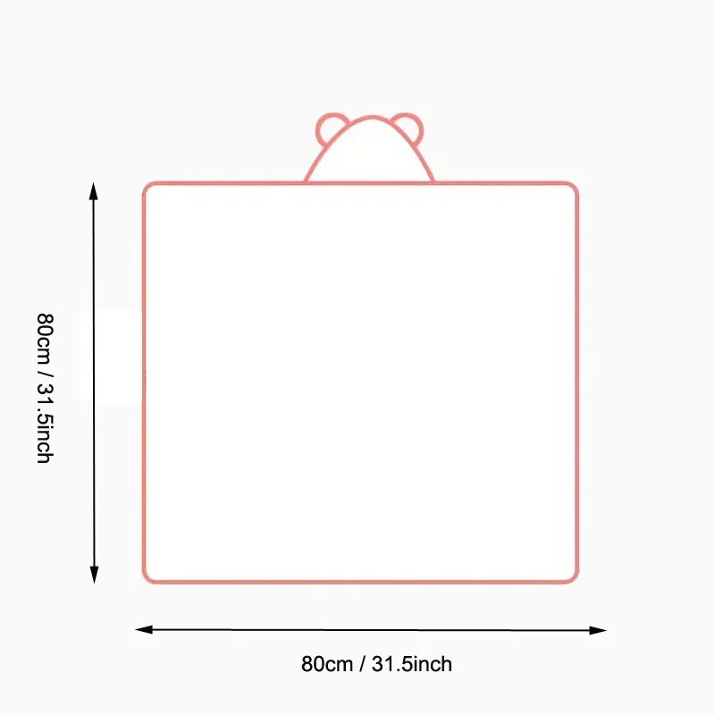 Toalla de baño de dibujos animados para bebé, manta para bebé recién nacido, estilo elefante - imagen 2