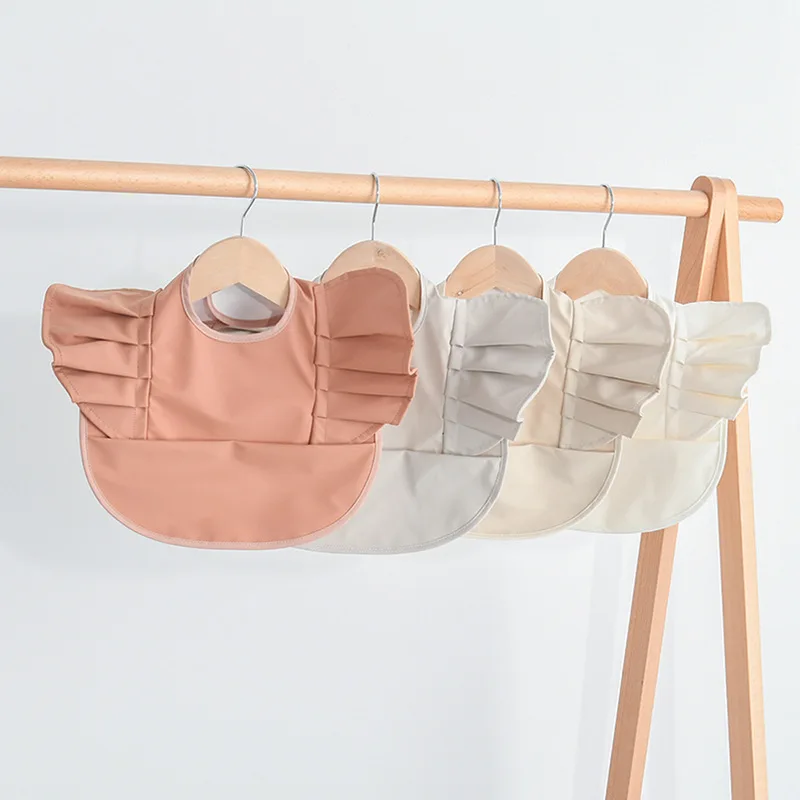 Babero antisuciedad impermeable con alas de ángel para bebé - imagen 4