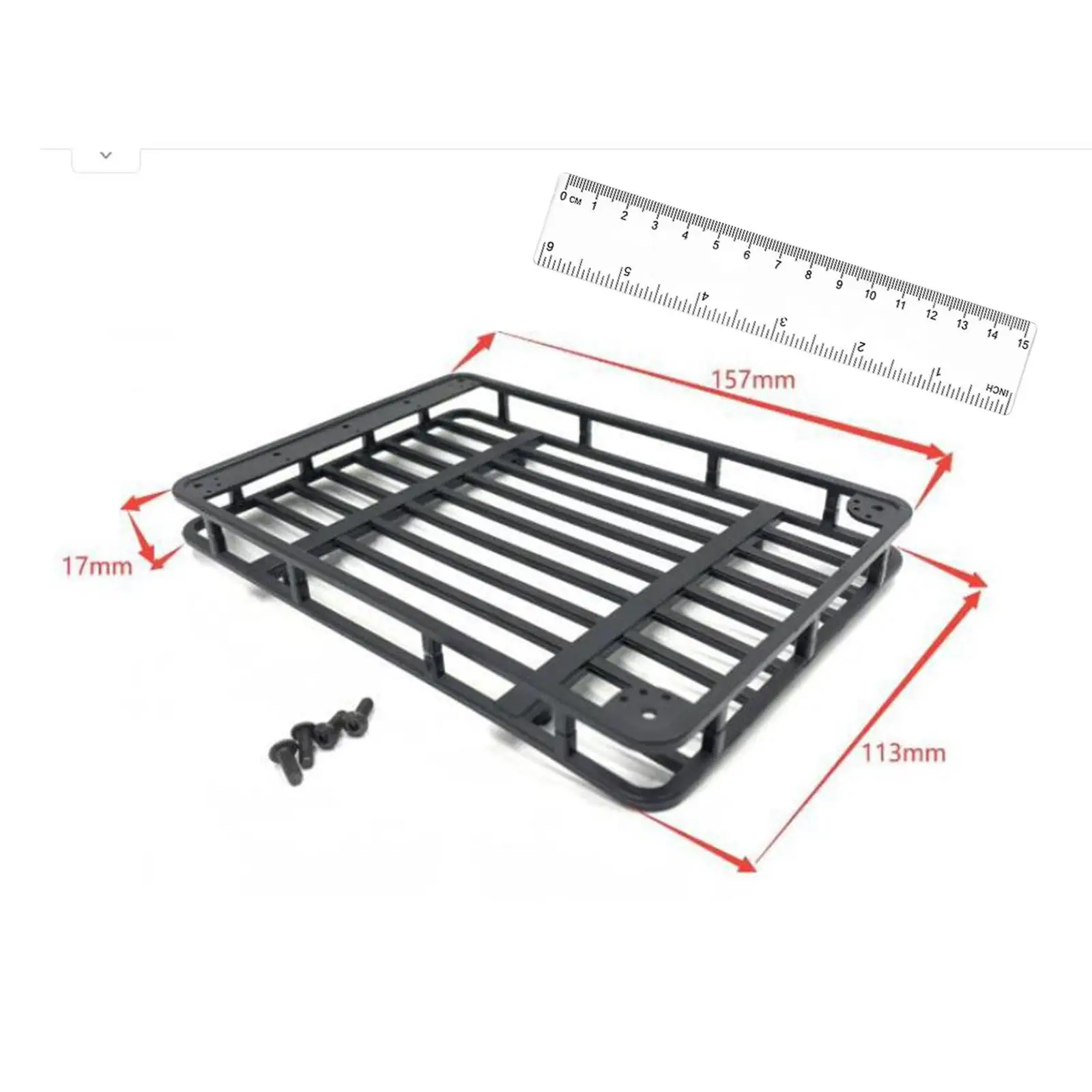 1/10 Scale RC Roof Rack Easy to Install Luggage Carrier for SCX10 Part