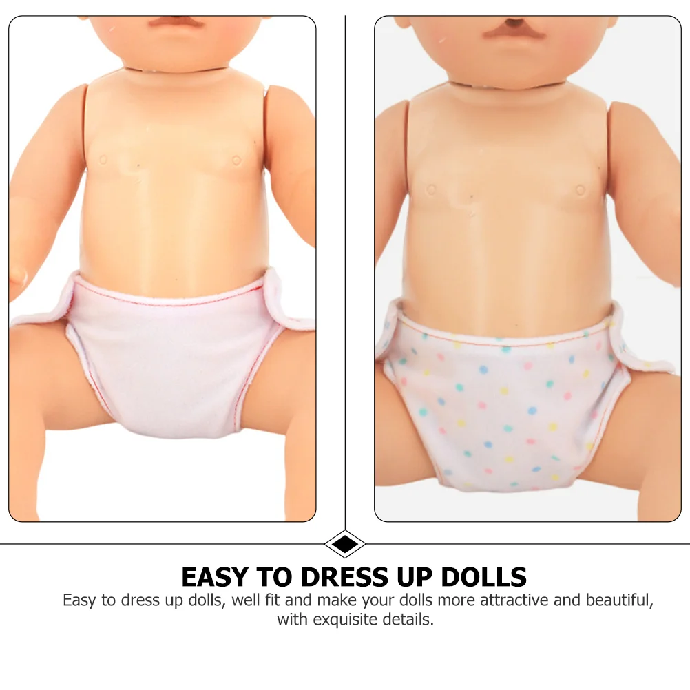 4 Uds. De bragas, pañales de tela de 18 pulgadas, accesorios de ropa, vestido (verde + rojo + naranja + azul), 4 Uds. De ropa interior de juguete - imagen 5