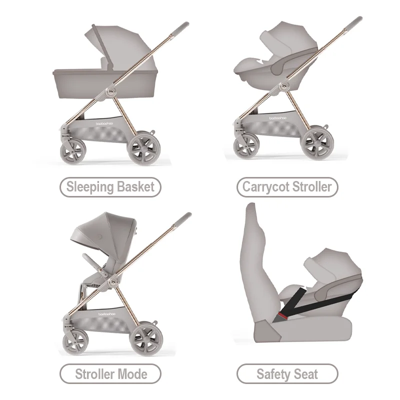 Cochecito de viaje 3 en 1 Easy Walker, cochecito de bebé chino con Material de algodón, puede sentarse hacia abajo, empuje bidireccional - imagen 2