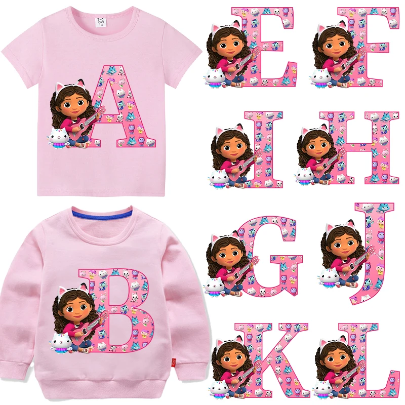 Casa de muñecas Gabby, parches para planchar para ropa, dibujos animados de Anime, Sudadera con capucha DIY, camisetas, parche de transferencia de calor, ropa, pegatina de vinilo personalizada